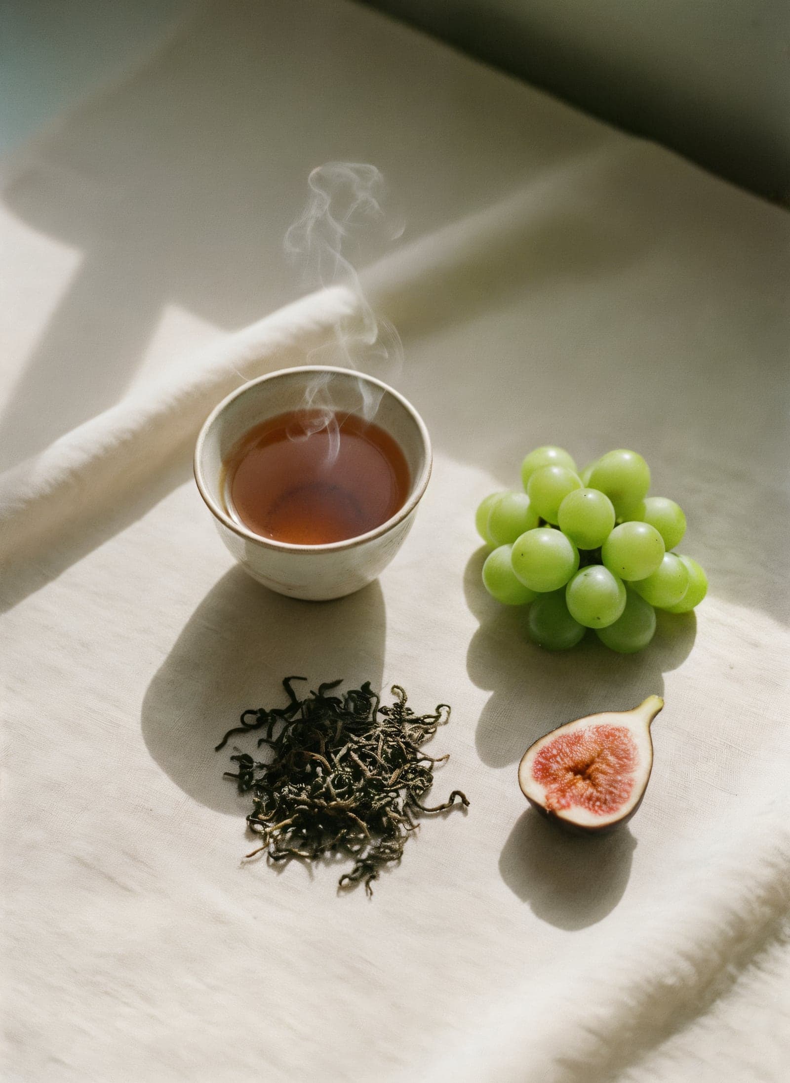 台灣茶、茶葉與當季水果